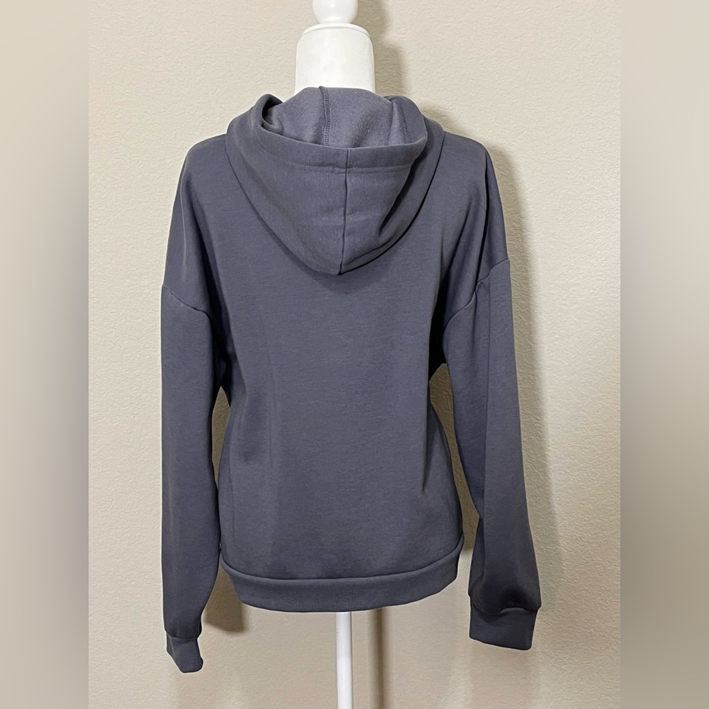 Bebe Gray Hooded Jacket with Silver Embroidered E… - image 5